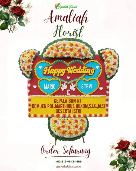 Papan Bunga Pernikahan Sago